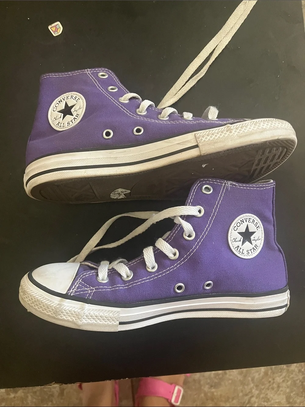 Converse Kids High-Top Sneakers in Purple with White Accents